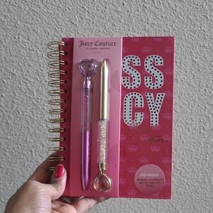 Juicy Couture Pink Glitter Journal Set